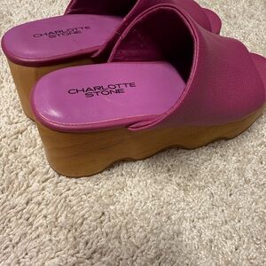 Charlotte Stone Magenta Platform Sandals